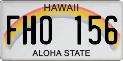 HI license plate FHO156