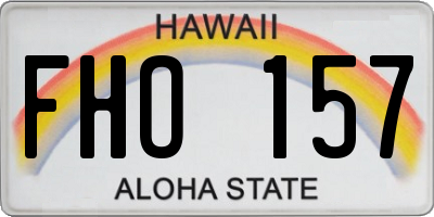 HI license plate FHO157