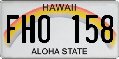 HI license plate FHO158