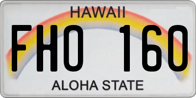 HI license plate FHO160