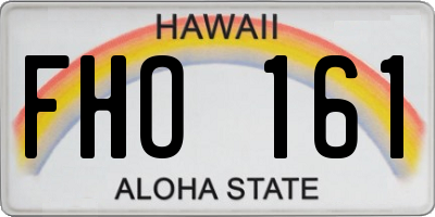 HI license plate FHO161