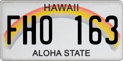 HI license plate FHO163