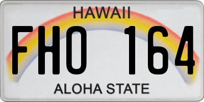 HI license plate FHO164