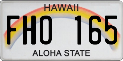 HI license plate FHO165