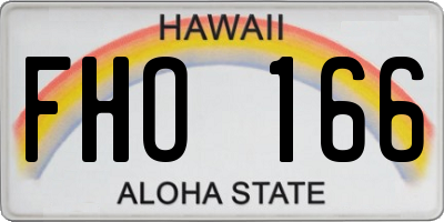 HI license plate FHO166