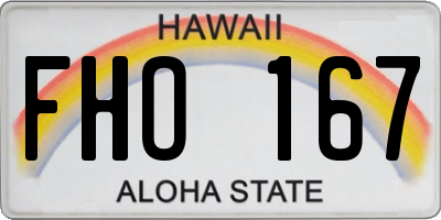 HI license plate FHO167