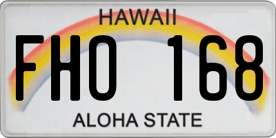 HI license plate FHO168