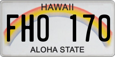 HI license plate FHO170