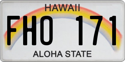 HI license plate FHO171