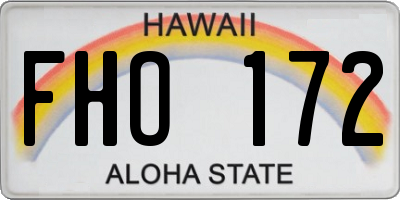 HI license plate FHO172
