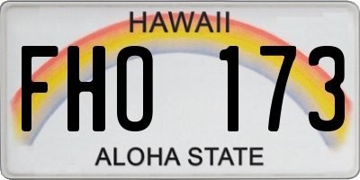 HI license plate FHO173