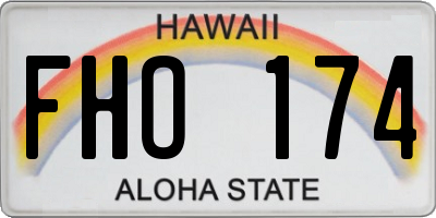 HI license plate FHO174
