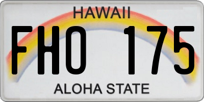 HI license plate FHO175