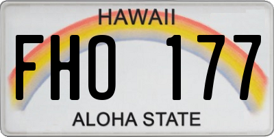 HI license plate FHO177