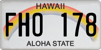 HI license plate FHO178