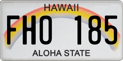 HI license plate FHO185