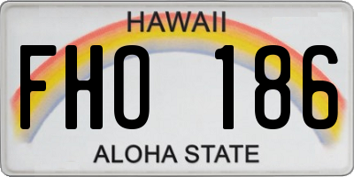 HI license plate FHO186