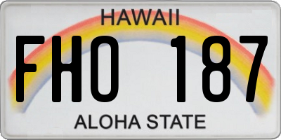 HI license plate FHO187