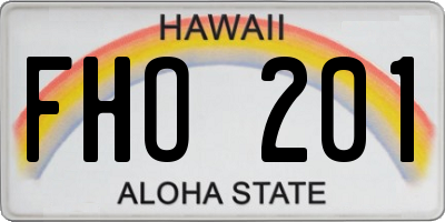 HI license plate FHO201