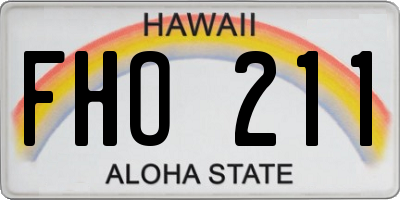 HI license plate FHO211