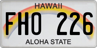 HI license plate FHO226