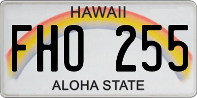 HI license plate FHO255