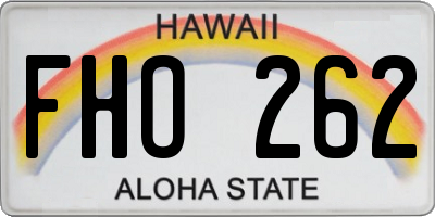 HI license plate FHO262