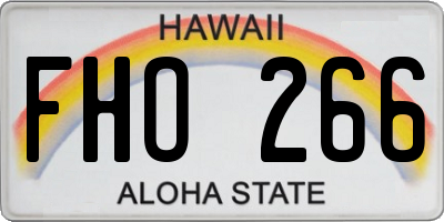 HI license plate FHO266