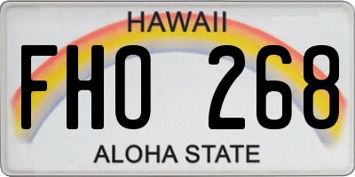 HI license plate FHO268