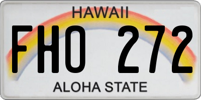 HI license plate FHO272