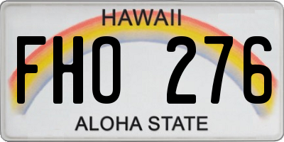 HI license plate FHO276