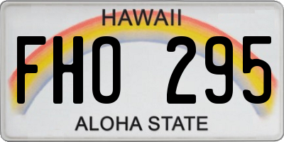 HI license plate FHO295