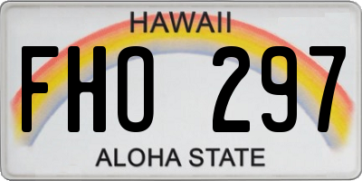 HI license plate FHO297