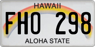 HI license plate FHO298