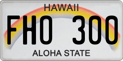 HI license plate FHO300