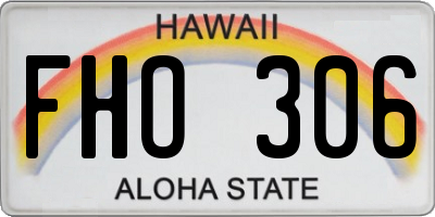 HI license plate FHO306