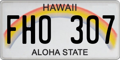 HI license plate FHO307