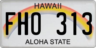 HI license plate FHO313