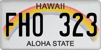 HI license plate FHO323