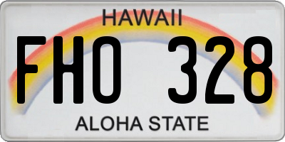 HI license plate FHO328