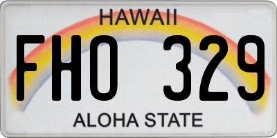 HI license plate FHO329