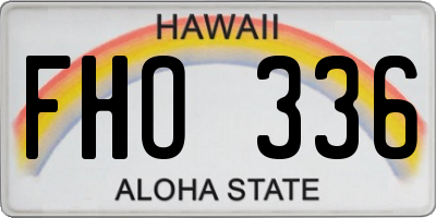 HI license plate FHO336