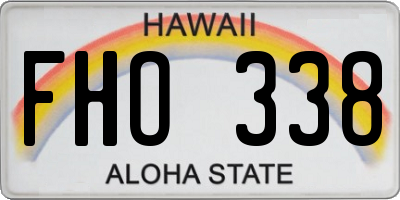 HI license plate FHO338