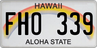HI license plate FHO339