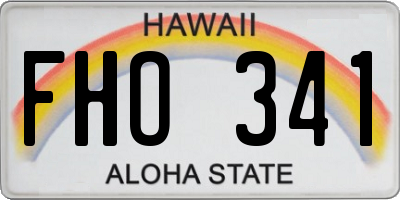 HI license plate FHO341