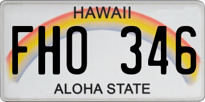 HI license plate FHO346