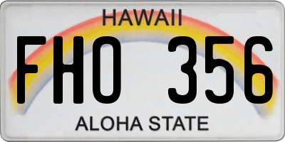 HI license plate FHO356