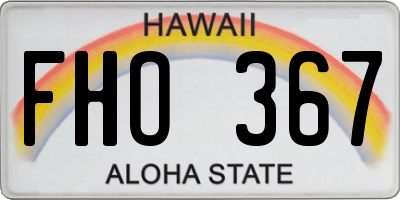 HI license plate FHO367