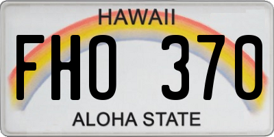 HI license plate FHO370