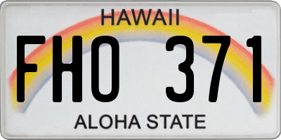 HI license plate FHO371